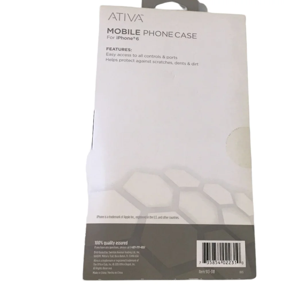 Ativa: Purple, color block phone case for iPhone 6. New - Picture 2 of 2